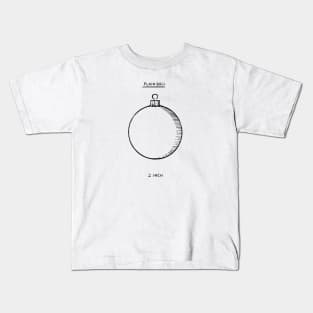 Christmas Ornament: Plain 2 inch Ball Kids T-Shirt